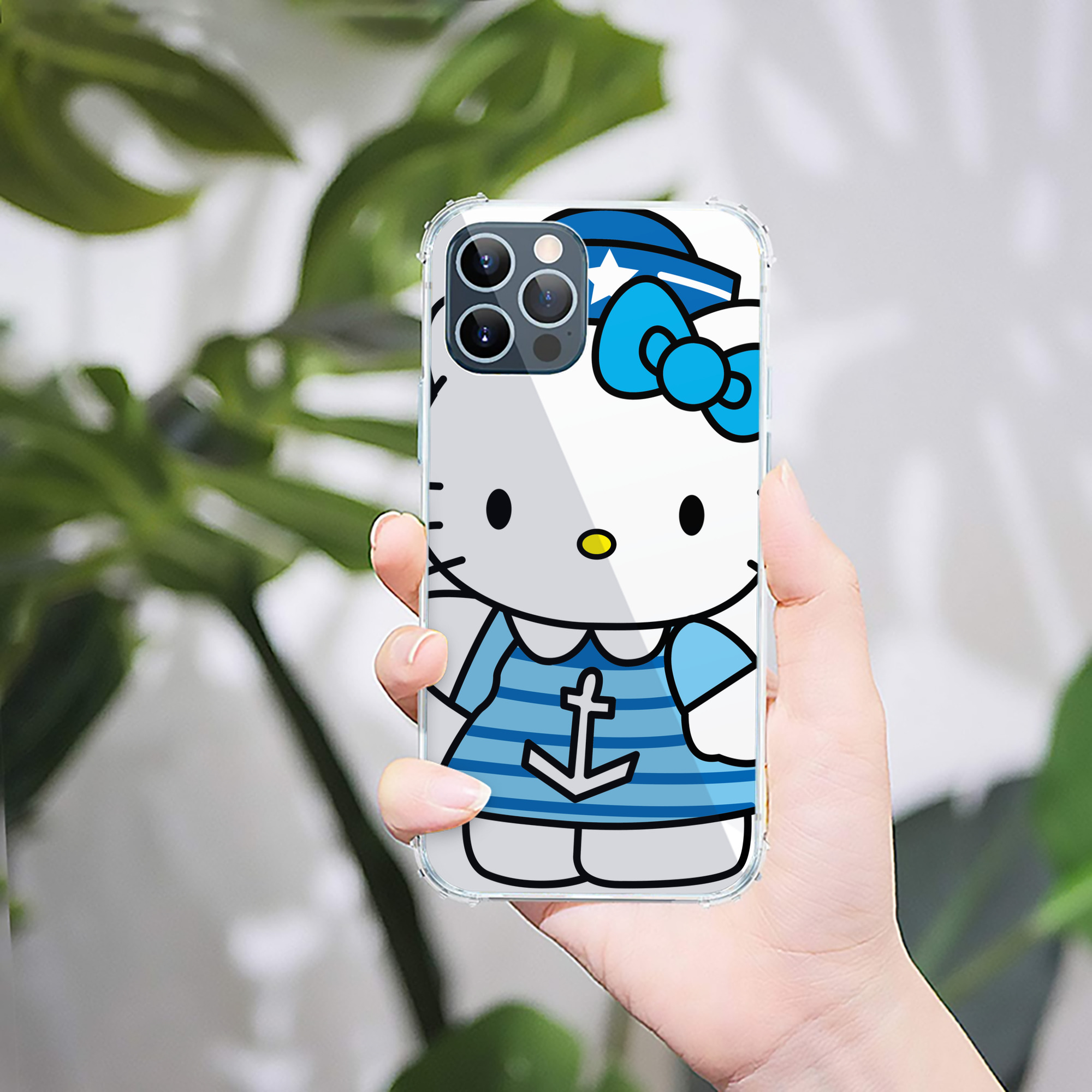 （画像用） Hello Kitty ハローキティ 【iPhone 12シリーズ対応】透明スマホケース（クリアソフトケース）
